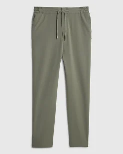 Green Slim Elasticated Smart Joggers