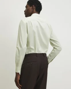 Green Slim Fit Cotton Blend Shirt