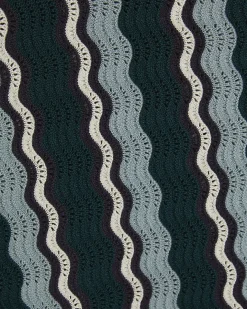 Green Slim Fit Wavy Stripe Polo Shirt