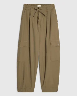 Green Straight Leg Cargo Trousers