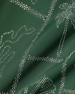 Green Strappy Embellished Swimsuit