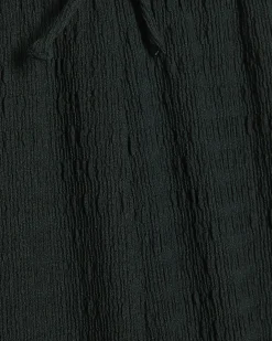 Green Textured Wide Leg Trousers