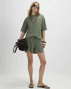 Green T-Shirt and Shorts Set