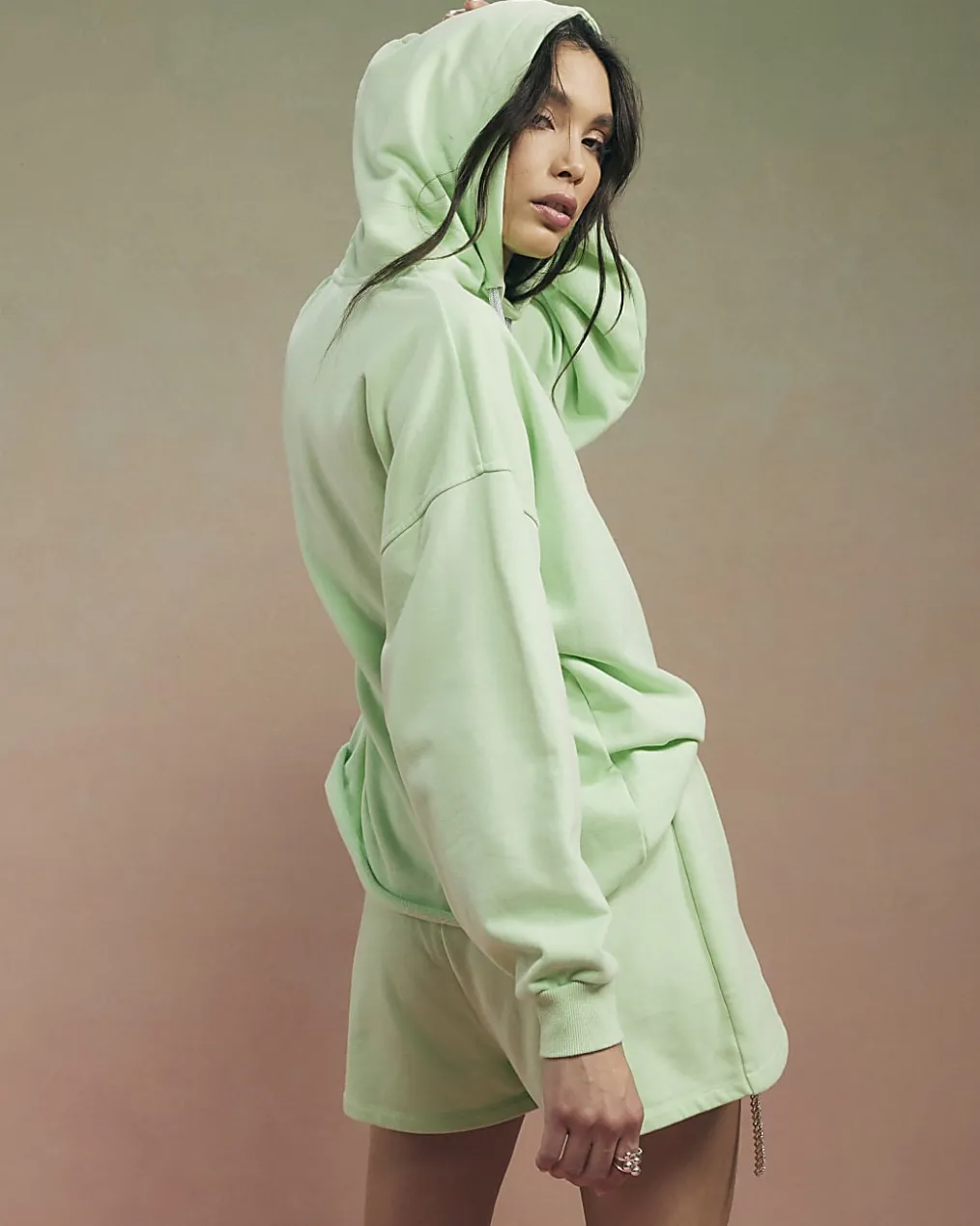 Green Year Zero Embellished Cord Hoodie