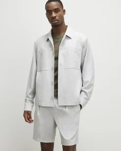 Grey Button Down Shacket