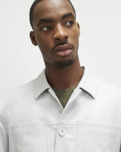 Grey Button Down Shacket