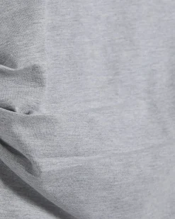 Grey Cotton Blend Ruched Side T-shirt