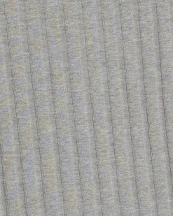 Grey Cotton Blend Wide Ribbed Tank Top