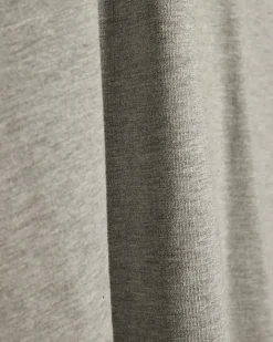 Grey Cotton Loose Fit Short Sleeve Top