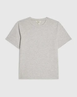 Grey Cotton Short Sleeve Slim Fit T-shirt