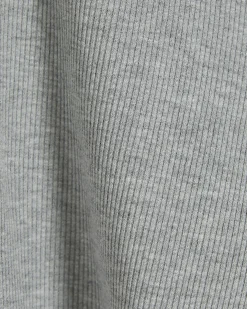 Grey High Waisted Ribbed Flare Leggings