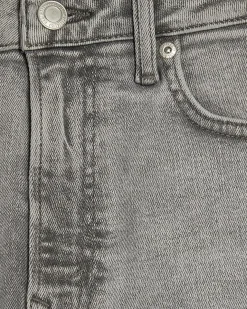 Grey High Waisted Slim Fit Ankle Grazer Jeans