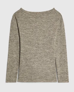 Grey Long Sleeve Tie Top