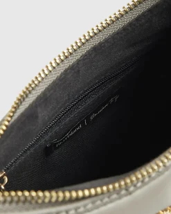 Grey Monogram Quilted Scoop Shoulder Bag