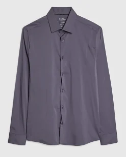 Grey Muscle Fit Comfort Stretch Shirt