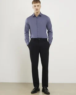 Grey Muscle Fit Comfort Stretch Shirt