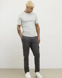 Grey Muscle Fit Cotton Stretch T-Shirt