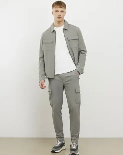 Grey Muscle Fit Shacket