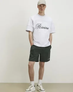 Grey Oversized Cotton Blend Riviera T-Shirt