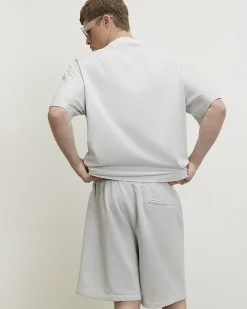 Grey Oversized Cotton T-Shirt & Shorts Set