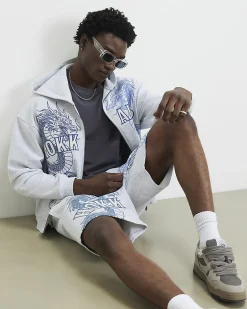 Grey Oversized Fit Hokkaido Washed Shorts