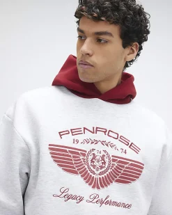 Grey Oversized Fit Penrose Hoodie