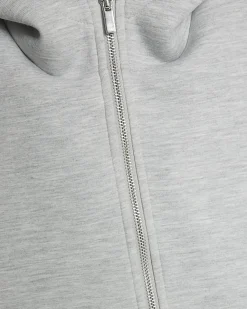 Grey Premium Oversized Zip Through Hoodie