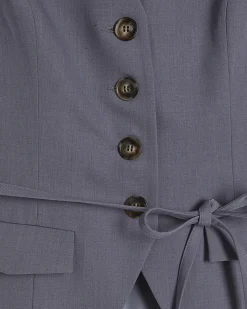 Grey Premium Sleeveless Tie Detail Waistcoat