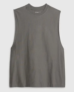 Grey Regular Fit Essential Tank Top