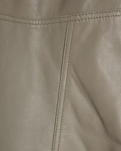 Grey RI Studio Leather Barrel Leg Trousers