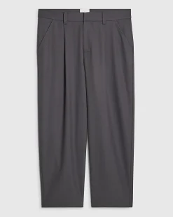 Grey RI Studio Wide Leg Pleat Trousers