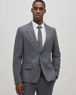 Grey Skinny Fit Stretch Suit Jacket