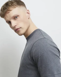 Grey Slim Fit Cotton Lightweight T-Shirt