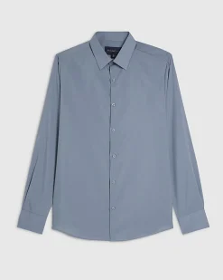 Grey Slim Fit Long Sleeve Shirt
