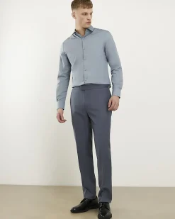 Grey Slim Fit Long Sleeve Shirt