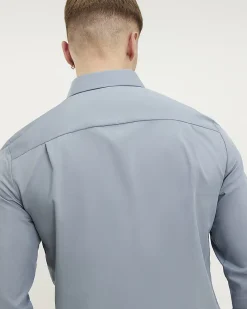 Grey Slim Fit Long Sleeve Shirt