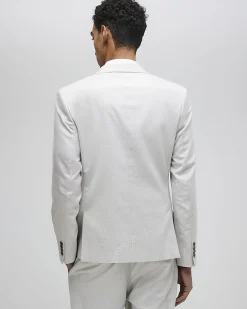 Grey Slim Fit Puppytooth Suit Jacket