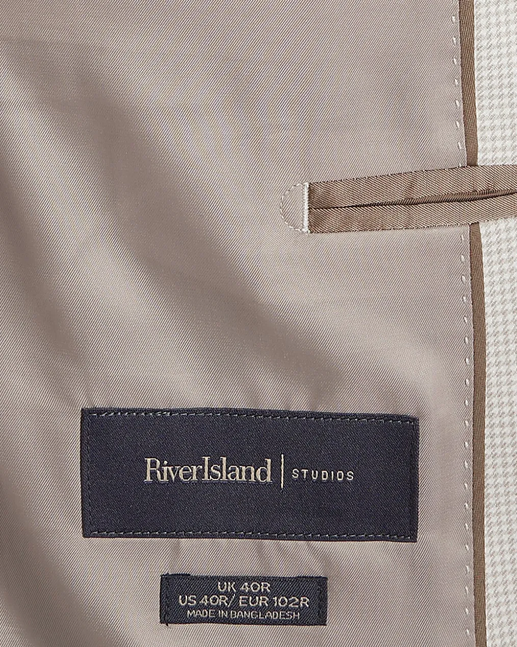 Grey Slim Fit Puppytooth Suit Jacket