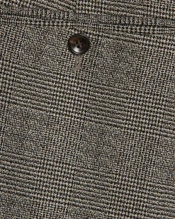 Grey Slim Fit Stretch Check Trousers