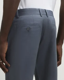 Grey Slim Fit Stretch Chino Trousers