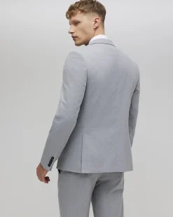 Grey Slim Fit Stretch Suit Jacket