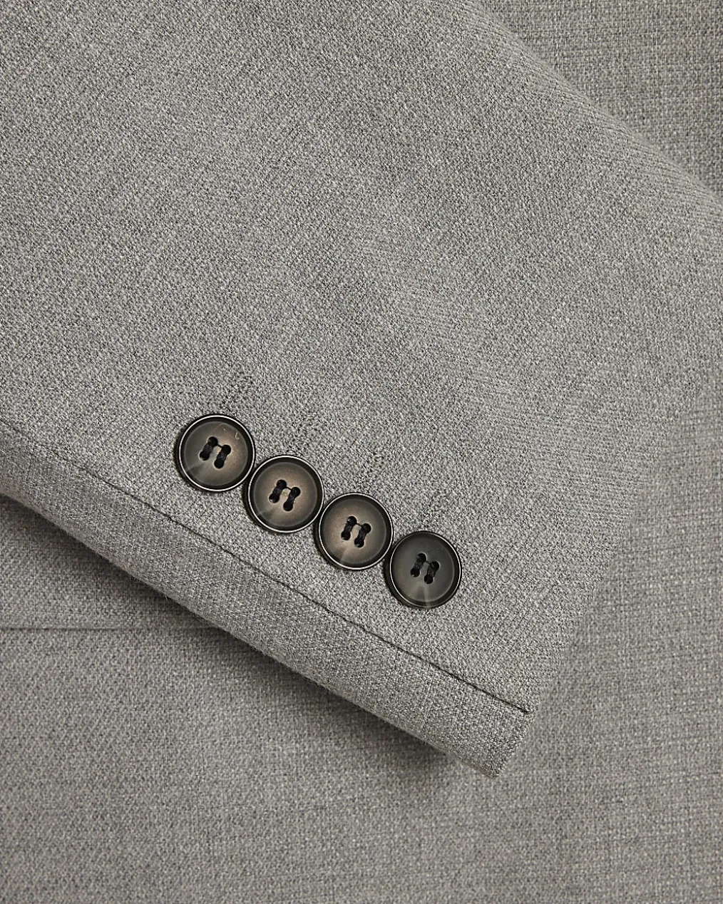 Grey Slim Fit Stretch Textured Suit Jacket