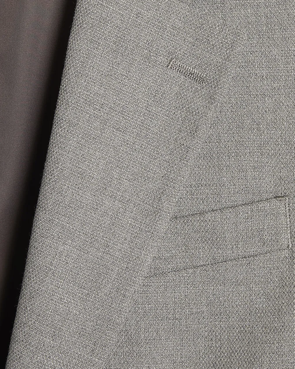 Grey Slim Fit Stretch Textured Suit Jacket