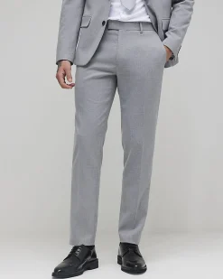 Grey Slim Fit Suit Trousers