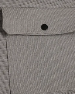 Grey Slim Fit Waffle Pocket Sweatshirt