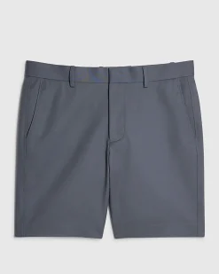 Grey Slim Longer Length Stretch Chino Shorts