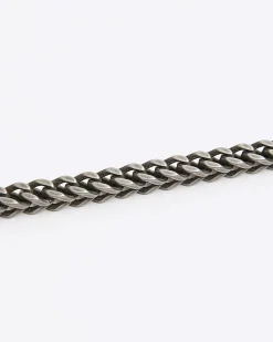 Grey Steel Gunmetal Chunky Bracelet
