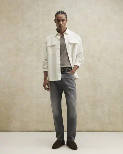 Grey Straight Fit Jeans