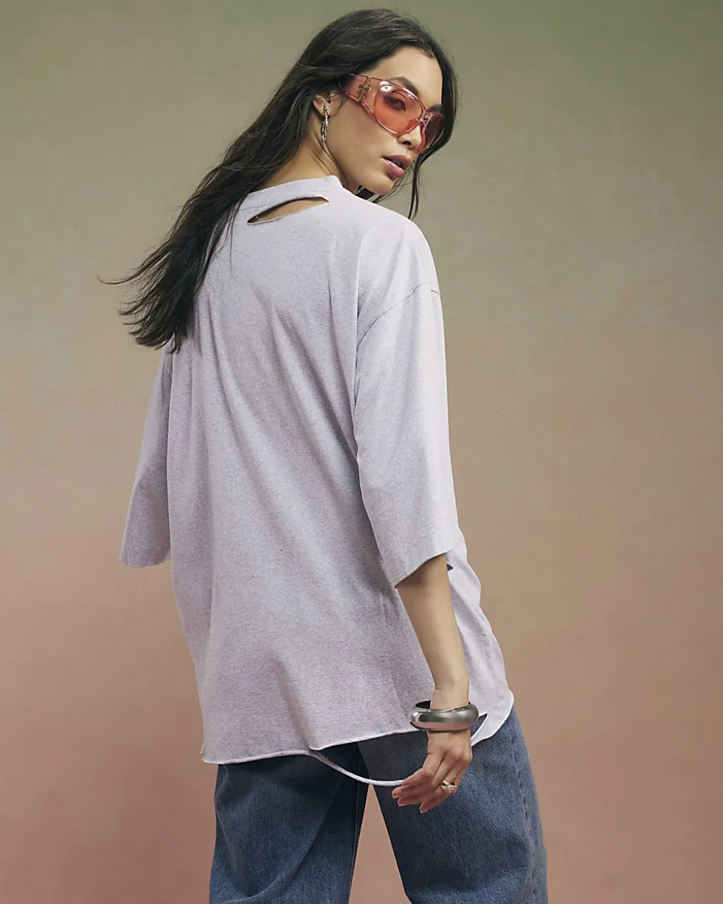 Grey Year Zero Tiger Boyfriend Fit T-Shirt
