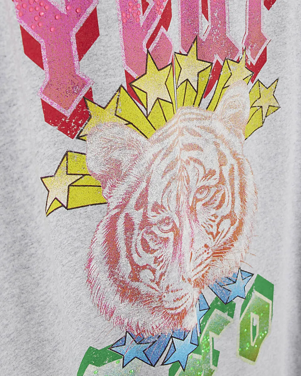 Grey Year Zero Tiger Boyfriend Fit T-Shirt